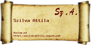 Szilva Attila névjegykártya