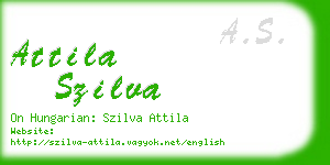 attila szilva business card